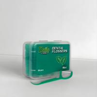 Fil dentaire saveur menthe pour soins quotidiens, 50 pièces, résistant à la déchirure, en PE, poignée confortable, qualité alimentaire, certifié GMP