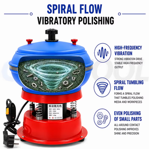 8-Inch <b>Micro</b> Vibration Jewelry Polishing <b>Machine</b> Workpiece Surface with Barrel Vibration for Metal Silver Gold Jade Jewelry - Product Image 4