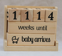 Calendrier perpétuel vintage en bois, calendrier de bureau élégant et éternel, design à blocs à retourner |   Parfait pour la maison ou le bureau