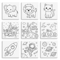 Kit d'activités artistiques éducatives en gros – Ensemble de toiles à peindre DIY pré-imprimées pour enfants – Activité de peinture pour la salle de classe et fournitures artistiques scolaires