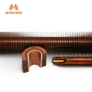 Condenseur à tubes à ailettes en cuivre à double tube interne, personnalisé en usine, très vendu, pour échange thermique - Product Image 1