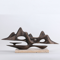 Sculpture en résine bronze antique, art abstrait de montagne, ornement de bureau, artisanat, décoration de luxe pour la maison, décoration d'hôtel, directement de l'usine