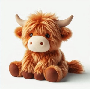 Tùy Chỉnh Oem Odm Cao Nguyên Bò Thú Nhồi Bông Đồ Chơi Siêu Mềm Gia Súc Đồ Chơi Sang Trọng Cao Nguyên Bò Plushie - Product Image 4