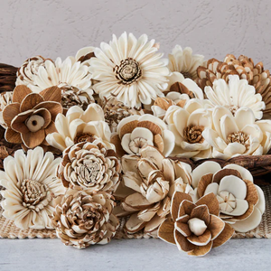 Vendita calda 100% <span class=keywords><strong>fiore</strong></span> decorativo in <span class=keywords><strong>legno</strong></span> <span class=keywords><strong>di</strong></span> Sola fatto a mano per la decorazione del diffusore a bastoncini - Product Image 3