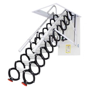 Scala Retrattile VIPOO in Metallo a Scomparsa per Soffitta con Sollevamento a Soffietto Ripiegabile a Retrazione Manuale da Interno ed Esterno per Ville - Product Image 5