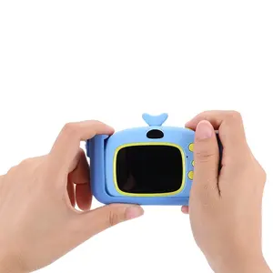 Hadiah Anak-anak Lucu 2 Inci Layar Ips Kamera Mini Video Anak dengan Perlindungan Silikon Lembut
