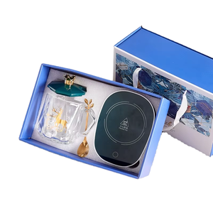 Multi-Color Ceramic Cup USB Heating Customized Logo Luxury Giveaway Gift-Eco-Friendly Silk Screen Printed Gift Box for