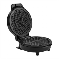 Máquina para Hacer Waffles Multifuncional Portátil con Luz LED y Revestimiento Antiadherente para Restaurante, Hogar y Comercial
