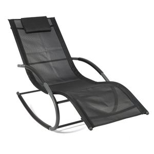 Fauteuil à bascule de relaxation en aluminium pliable pour adultes, style décontracté, pour balcon et salon, mobilier de maison, vente en gros - Product Image 1
