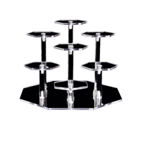 Présentoir de bureau transparent en acrylique Tranzing moderne à 7 niveaux pour figurines et objets légers – Vente en gros