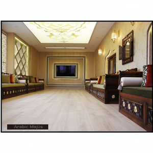 Design d'intérieur Majlis arabe, design classique moderne, ensemble élégant pour salon, sièges d'angle luxueux, design gain de place - Product Image 3