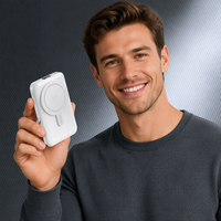 Idée cadeau d'affaires : Batterie externe magnétique sans fil à charge rapide 22,5 W pour téléphone portable, 10000 mAh, avec câble, impression UV, promotionnelle OEM