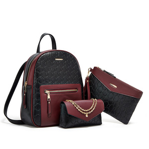 Nouveau <span class=keywords><strong>sac</strong></span> à <span class=keywords><strong>dos</strong></span> décontracté en <span class=keywords><strong>cuir</strong></span> PU pour <span class=keywords><strong>femme</strong></span>, style universitaire, imprimé tendance, ensemble de sacs d'école pour étudiantes - Product Image 4