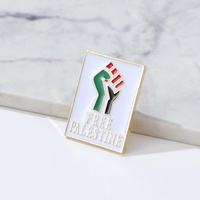 Fabricant de badges : Épingles de revers personnalisées estampées, plaquées or, émail souple, avec fermoir papillon, motif drapeau de la Palestine, ONEWAY Demon