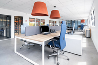 Lampe acoustique de plafond à réduction de bruit, suspension en feutre insonorisant, luminaire acoustique suspendu pour les pièces
