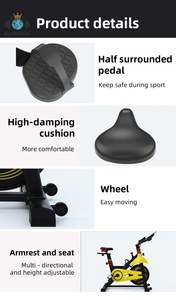 Equipo de <span class=keywords><strong>Fitness</strong></span> para el Hogar, Bicicleta de <span class=keywords><strong>Spinning</strong></span> para Ejercicio en Interiores, Bicicleta de Ciclismo Indoor para Fisicoculturismo Comercial - Product Image 3