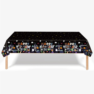 Ensemble de couverts pour fête d'Halloween, assiettes en papier, gobelets, nappe, kit de fournitures jetables pour la décoration d'Halloween - Product Image 2