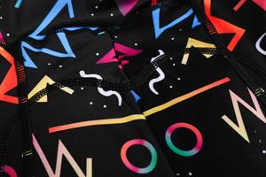 Cuissard à Bretelles Unisexe Personnalisable à Imprimé Géométrique Tendance, Haute Élasticité, Coolmax, Absorption des Chocs, pour Vélo de Route et VTT - Product Image 6