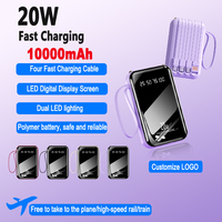Batterie externe 10000 mAh avec logo personnalisé, charge rapide 22,5 W, câble intégré, mini batterie externe, porte-clés, batterie externe 10000 mAh, Power Pack