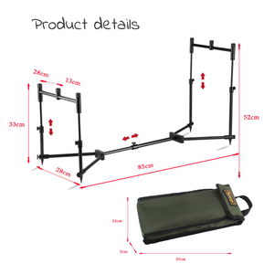 <span class=keywords><strong>Mini</strong></span> caña de pescar de carpa de aleación de aluminio portátil, accesorio de caña de pescar plegable para pesca de Lago y orilla de río - Product Image 3