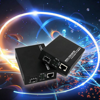 Convertisseur de média fibre optique Vicenray monofibre SM 20 km 10/100/1000M RJ45 vers SFP pour FTTH DC 5V certifié CE