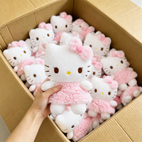 Peluches Kawaii Hello Kitty Anime Cartoon 8 pouces, faible MOQ, jouets en coton doux pour garçons, pour machines à grue et bornes d'arcade