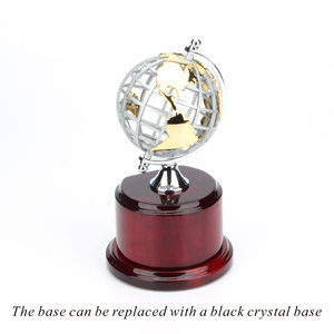 Hitop Piano <strong>Ball</strong> Red Wood Base Trophy Gold World <strong>Globe</strong> Metal Finished Solid Gift Box Sports Custom Souvenir Europe Plated HT-112 - Product Image 5