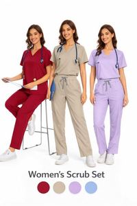 Vente en gros d'uniformes médicaux unisexes de qualité supérieure, ensembles d'uniformes extensibles respirants personnalisés, uniformes d'infirmières d'hôpital, uniformes de salon extensibles - Product Image 3