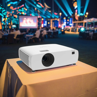 Projecteur laser 3LCD 1080P pour les entreprises, l'éducation et les grands espaces extérieurs, mise au point manuelle, haut-parleurs intégrés, haute luminosité