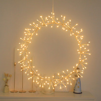 LED-Simulierte Reiskorn-Stern-Schneeflocken-Lichterkette Weihnachts- und Feiertagsdekoration für Wohnzimmer und Schlafzimmer