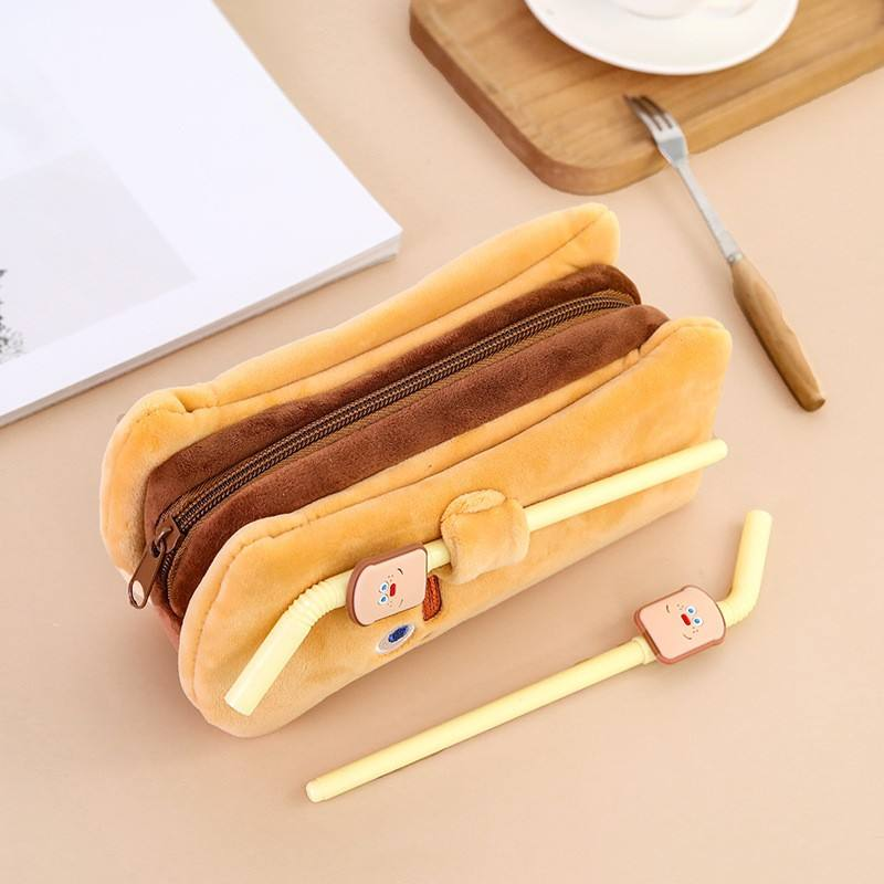 Toast bread pencil case (yellow) does not include a straw pen