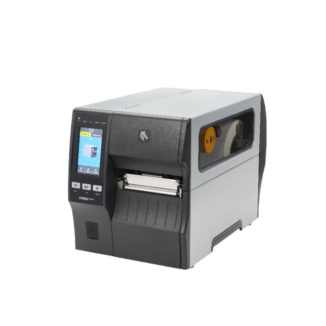 Rugged Zebra ZT411 600dpi RFID Industrial Barcode Printer for Precise Label Printing.