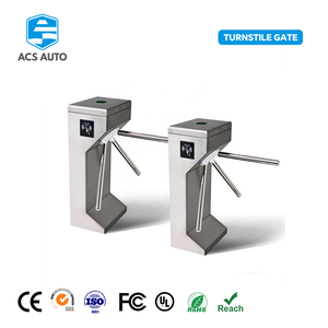 ACS AUTO Semi-Automatic Anti-Tailgating Function For Stadiums Gyms Access Control 304 Stainless Steel Tripod Turnstile Gate