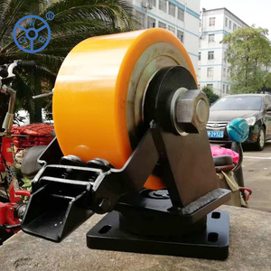 WBD Twin wheel 1/2/3 <span class=keywords><strong>ton</strong></span> industrial Super <span class=keywords><strong>heavy</strong></span> <span class=keywords><strong>duty</strong></span> pu Núcleo de Aço Forjado carga 5 toneladas roda do rodízio com freio - Product Image 5