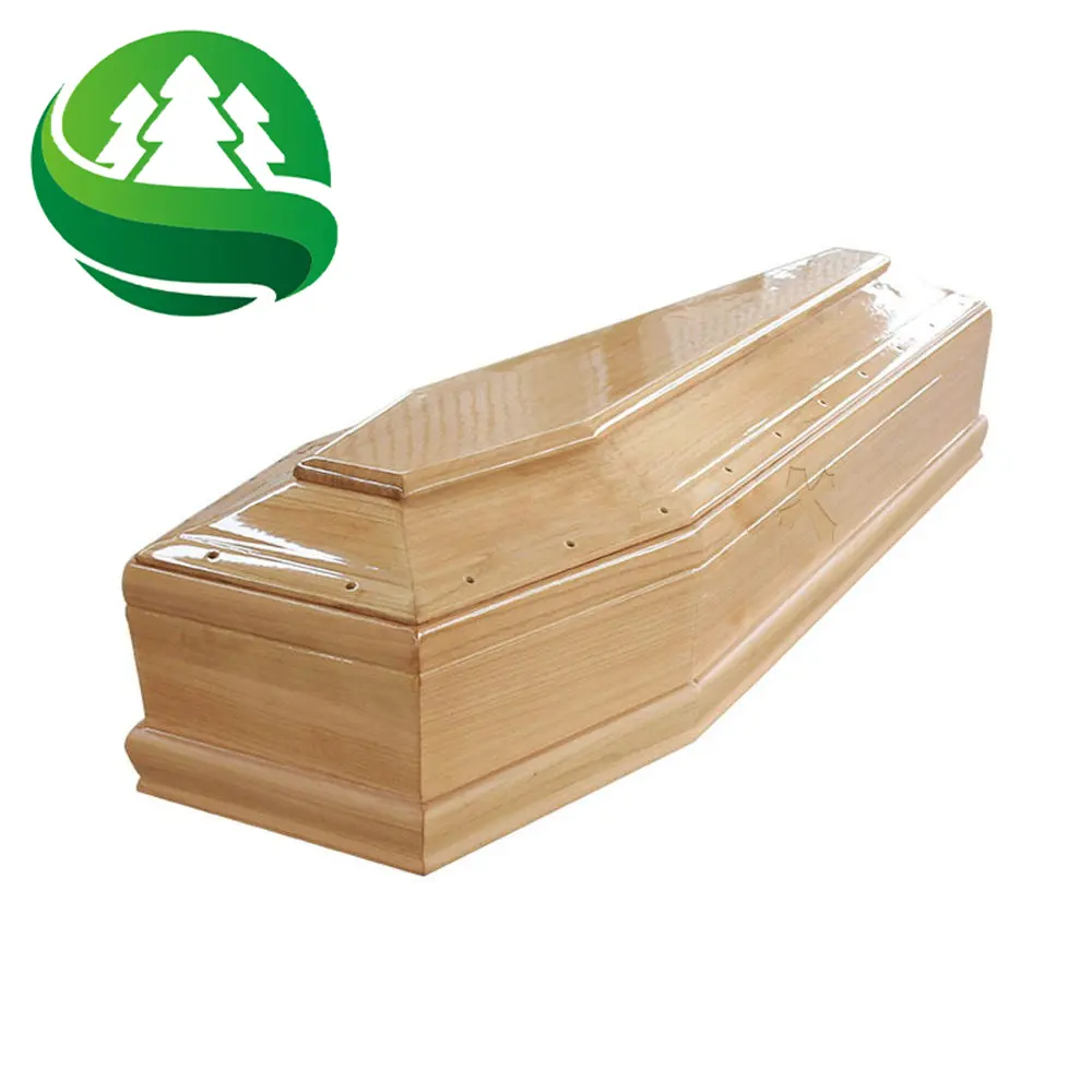 Luxury cheap wooden paulownia coffin funeral supplies casket european style coffins and caskets