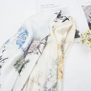 Factory customization tissus polyester fabric printing fabric satin chiffon fabric Matte finish for dresses clothing
