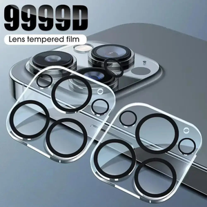 Verre trempé pour iPhone 17 <span class=keywords><strong>Pro</strong></span> Max 16 15 14 13 <span class=keywords><strong>Pro</strong></span> Max Plus Mini Protecteur d'objectif de caméra Cercle noir Film de protection pour objectif - Product Image 3