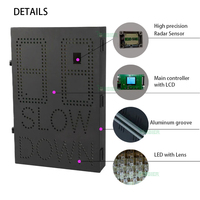 Panneau de signalisation routière à radar de vitesse personnalisable en aluminium, étanche IP54, alimenté par énergie solaire, avec LED, pour la sécurité routière