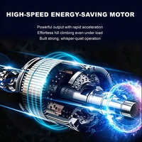 Moped électrique pour adultes 48V 1000W, scooter urbain 50 km/h, deux roues de 14 pouces