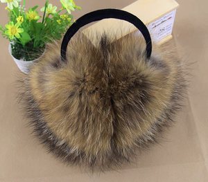 Mode Réel Fourrure De Raton Laveur Couvre-<span class=keywords><strong>Oreille</strong></span> Réchauffeur Naturel Fourrure De Raton Laveur <span class=keywords><strong>Cache</strong></span>-Oreilles Bande Réglable - Product Image 4