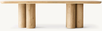 Table à manger rectangulaire moderne en chêne massif, style campagnard américain, réglable, pour la maison, meuble de salle à manger, table console
