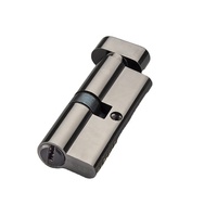 Cylindre de verrouillage simple en laiton, profil européen 2022, alliage d'aluminium solide noir, ss,zinc