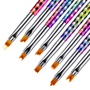 Flower Painting Nail Art Brush Soft Colour Nylon Hair Glitter Handle Gel Design Drawing Tool Salon Manicure Nail Brush Pen - Product Image 5