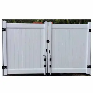 No-crack White PVC Vinyl Fence Panel Board Privacy Fencing Gate