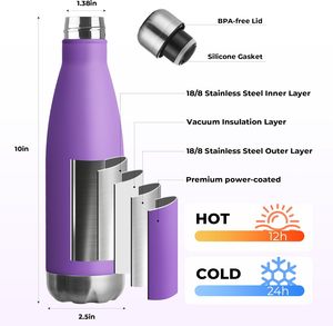 <b>Insulated</b> Thermos Drinking Bottle <b>Flask</b> Thermal Custom Reusable Sport Stainless Steel Water Bottle - Product Image 4