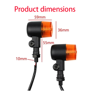 Clignotant Vintage de Moto à Lentille <span class=keywords><strong>Ambre</strong></span> Lampe LED pour Harley Modèle Avant LEDMT-0040 1 An de Garantie <span class=keywords><strong>Prince</strong></span> Cruise - Product Image 2