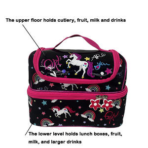 नए आगमन 3 टुकड़े यूनिकॉर्न बच्चों के साथ ट्रोली बैग, दोपहर के भोजन बैग पेंसिल केस के साथ छात्र स्कूल बैकपैक - Product Image 3