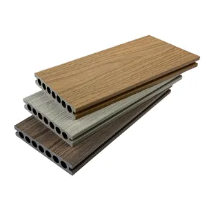 RUCCA Decking Lantai Luar Ruangan, Decking Komposit Plastik Kayu 139*23Mm untuk Kolam Renang dan Teras