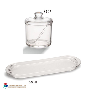 <span class=keywords><strong>Set</strong></span> di condimenti in plastica <span class=keywords><strong>Set</strong></span> di vasetti in acrilico <span class=keywords><strong>Set</strong></span> di vasetti con coperchio e cucchiaio - Product Image 2