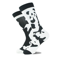 Chaussettes de sport quatre saisons Jacquard motif créatif pur coton respirant absorbant la sueur Chaussettes moyennes